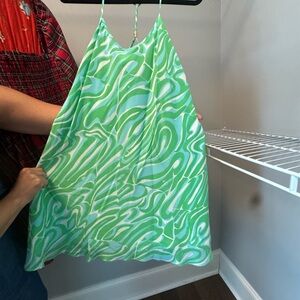 Lilly Pulitzer Green and White Swirl Dress